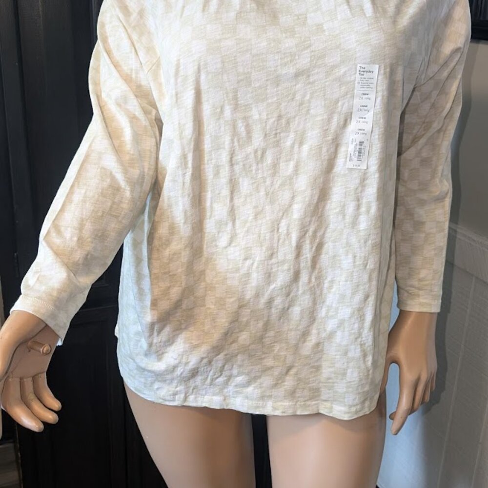 Sonoma Women's Plus "The Everyday Tee" 2X Long